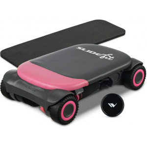Wózek oporowy przyrząd do ćwiczeń apka + treningi Slide Fit różowy